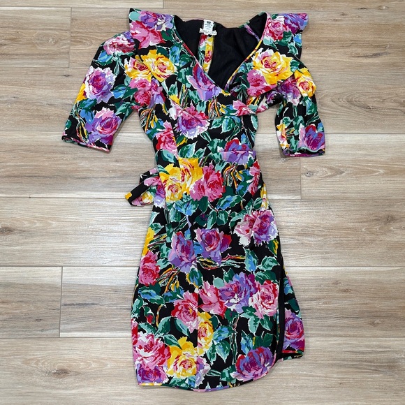 Emanuel Ungaro Dresses & Skirts - Vintage Emanuel Ungaro Floral Wrap Dress